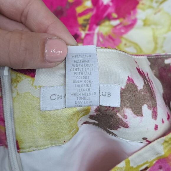 Charter Club Pinks floral pencil skirt Stretch Cotton size 8 - Picture 5 of 6